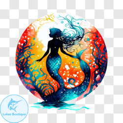captivating image of a mermaid in the ocean with stormy sky png design 259