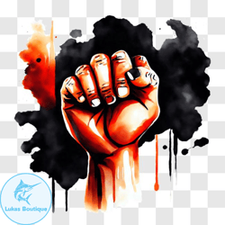 colorful clenched fist artwork png design 260