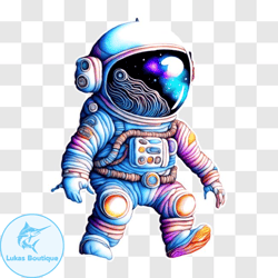 colorful astronaut in space suit png design 261