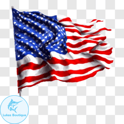 waving american flag png design 266