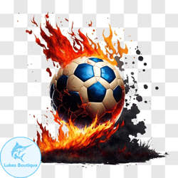 burning soccer ball   promotional image png design 272