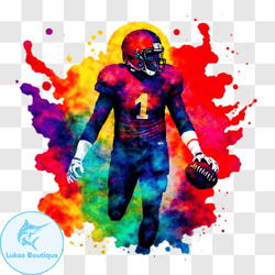 football player with number 1 running towards the right png design 286