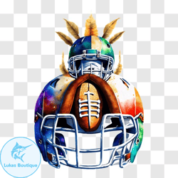 stylish football helmet with unique eagle design png design 292