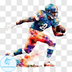 vibrant football player artwork png design 296