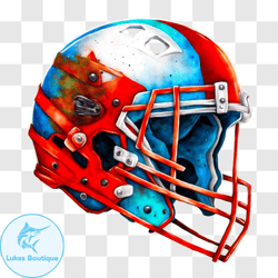 well worn american football helmet with team logo png design 300