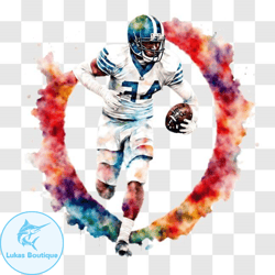 detroit lions football player watercolor painting png design 308