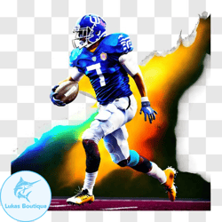 football player running with the ball png design 313