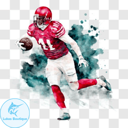 colorful football player artwork png design 325