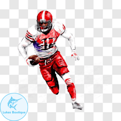 football player running with ball png design 329