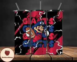 new york giants tumbler wrap, mario tumbler wrap, nfl logo png, tumbler designs, nfl football png, design by davisbundle