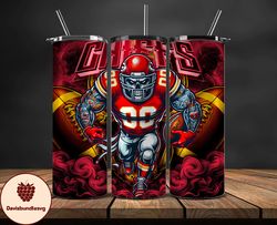 kansas city chiefs tumbler wrap, football wraps, logo football png, logo nfl png, all football team png, design by davis