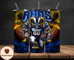 los angeles rams tumbler wrap, football wraps, logo football png, logo nfl png, all football team png, design by davisbu