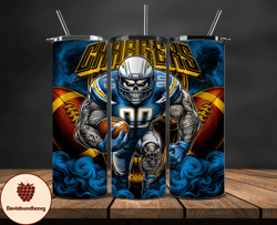 los angeles chargers tumbler wrap, football wraps, logo football png, logo nfl png, all football team png, design by dav