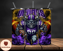 minnesota vikings tumbler wrap, football wraps, logo football png, logo nfl png, all football team png, design by davisb