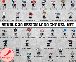 Bundle 30 design logo Chanel NFL, NFL Logo, Nfl Logo Team, Nfl Png, Nfl SVG, NFL Design 04