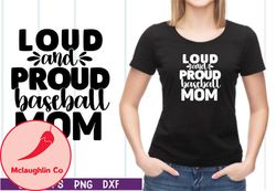 loud and proud baseball mom svg design 43