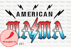 rock american mama 4th of july png design 07