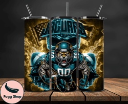 jacksonville jaguars fire tumbler wraps, ,nfl png,nfl teams, nfl sports, nfl design png design 15