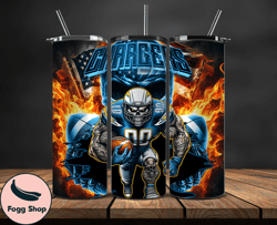 Los Angeles Chargers Fire Tumbler Wraps, ,Nfl Png,Nfl Teams, Nfl Sports, NFL Design Png Design 18