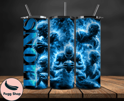 detroit lions glow tumbler wraps, , nfl logo,, nfl sports, nfl design png  19