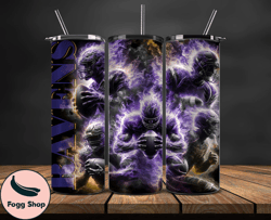 baltimore ravens glow tumbler wraps, , nfl logo,, nfl sports, nfl design png  25