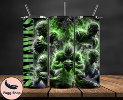 seattle seahawks glow tumbler wraps, , nfl logo,, nfl sports, nfl design png  27