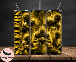 pittsburgh steelers glow tumbler wraps, , nfl logo,, nfl sports, nfl design png  28