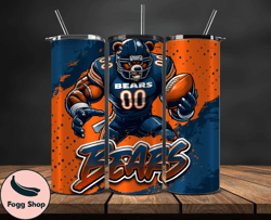 chicago bears tumbler wrap, nfl teams,nfl logo football, logo tumbler png design 06