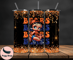 chicago bears tumbler wraps, nfl teams, betty boop tumbler, betty boop wrap, logo nfl png, tumbler design 02