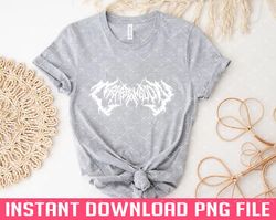 crab rangoon death metal logo png files for sublimation