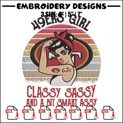 49ers girl classy sassy and a bit smart assy embroidery design, 49ers embroidery, nfl embroidery, sport embroidery.