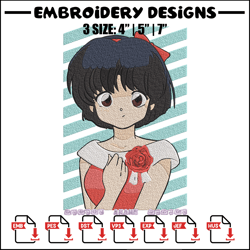 akane tendo embroidery design, ranma embroidery, embroidery file, anime embroidery, anime shirt, digital download