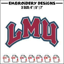 loyola marymount logo embroidery design, ncaa embroidery,sport embroidery, embroidery design, logo sport embroidery