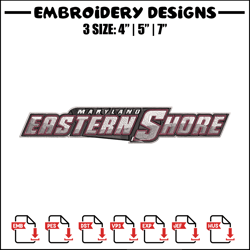 maryland eastern shore logo embroidery design, ncaa embroidery, embroidery design,logo sport embroidery,sport embroidery