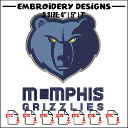 memphis grizzlies logo embroidery design,nba embroidery, sport embroidery,embroidery design, logo sport embroidery.