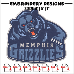 memphis grizzlies logo embroidery design,nba embroidery, sport embroidery,embroidery design, logo sport embroidery