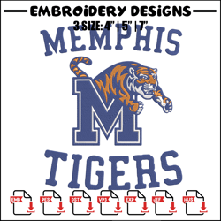 memphis tigers logo embroidery design,ncaa embroidery, sport embroidery,logo sport embroidery,embroidery design