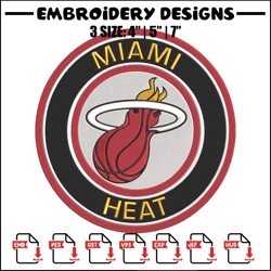 miami heat basketball embroidery design, nba embroidery, sport embroidery, embroidery design, logo sport embroidery