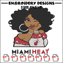 miami heat girl embroidery design, nba embroidery,sport embroidery , embroidery design, logo sport embroidery