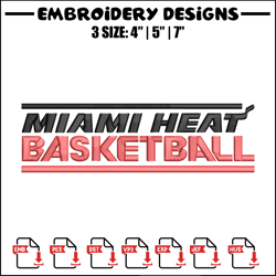 miami heat logo embroidery design, nba embroidery, sport embroidery, embroidery design,logo sport embroidery.