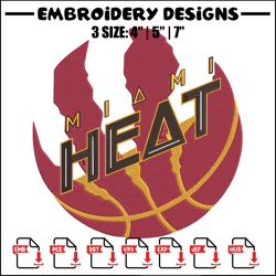 miami heat logo embroidery design,nba embroidery, sport embroidery, embroidery design, logo sport embroidery.