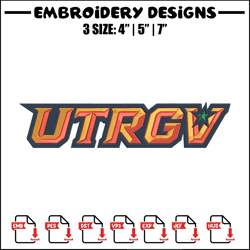 utrgv vaqueros logo embroidery design, ncaa embroidery, sport embroidery, logo sport embroidery, embroidery design