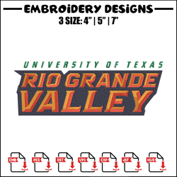 utrgv vaqueros logo embroidery design, ncaa embroidery,sport embroidery,logo sport embroidery,embroidery design.