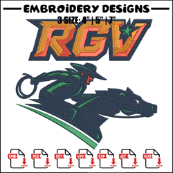 utrgv vaqueros logo embroidery design, sport embroidery, logo sport embroidery,embroidery design, ncaa embroidery.