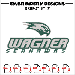 wagner seahawks logo embroidery design, sport embroidery, logo sport embroidery, embroidery design,ncaa embroidery