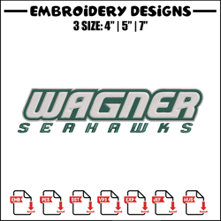 wagner seahawks logo embroidery design,ncaa embroidery,sport embroidery, logo sport embroidery, embroidery design.