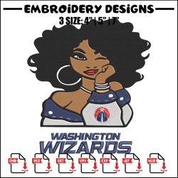 washington wizards girl embroidery design, nba embroidery, sport embroidery,embroidery design,logo sport embroidery.