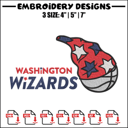 washington wizards logo embroidery design, nba embroidery, sport embroidery, embroidery design ,logo sport embroidery.