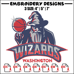 washington wizards logo embroidery design, nba embroidery, sport embroidery,embroidery design , logo sport embroidery.