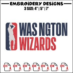 washington wizards logo embroidery design,nba embroidery,sport embroidery,embroidery design,logo sport embroidery.